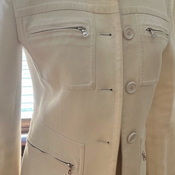 Auth Prada Cream Utility Jacket Euro sz 40 (XSM-Petite) - Picture 6 of 16